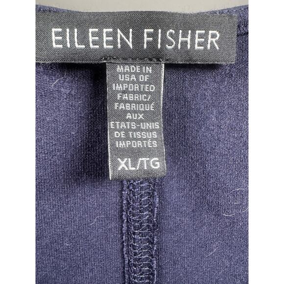 Eileen Fisher Mini Tank Sleeveless Dress Navy Blue V-Neck Women's size XL - Picture 2 of 4